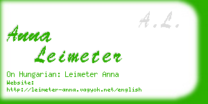 anna leimeter business card